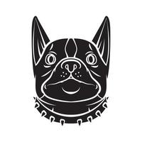 Hund Gesicht schwarz Vektor Illustration