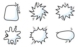 uppsättning av annorlunda tömma komisk Tal bubblor vektor illustration