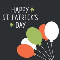 glücklich Heilige Patricks Tag Karte mit Luftballons vektor