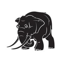 elefant trunk svart vektor illustration