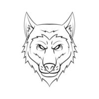 Wolf Kopf Symbol Illustration Design vektor