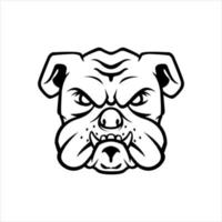 Bulldogge Kopf Symbol Illustration Design vektor