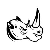 Nashorn Kopf Symbol Illustration Design vektor