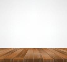 Holz Fußboden Muster und Textur zum Hintergrund. Perspektive Aussicht von hölzern Fußboden auf Weiß Hintergrund mit Bereich zum Kopieren Raum. hölzern Terrasse oder Deck Muster und Textur. Vektor. vektor