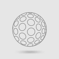 Golfball-Symbol. Sportballzeichen und -symbol. Vektor. vektor