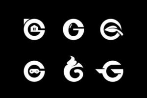 brev g första logotyp ikon design mall. elegant, modern, lyx, abstrakt, enkel, teknik vektor