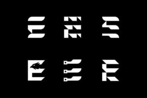 Brief e Initiale Logo Symbol Design Vorlage. elegant, modern, Luxus, abstrakt, einfach, technik vektor