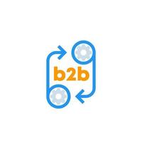 b2b Symbol mit Zahnrädern, vector.eps vektor