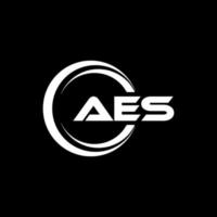 aes brev logotyp design i illustration. vektor logotyp, kalligrafi mönster för logotyp, affisch, inbjudan, etc.