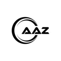aaz Brief Logo Design im Illustration. Vektor Logo, Kalligraphie Designs zum Logo, Poster, Einladung, usw.