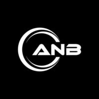 anb Brief Logo Design im Illustration. Vektor Logo, Kalligraphie Designs zum Logo, Poster, Einladung, usw.