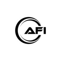 afi brev logotyp design i illustration. vektor logotyp, kalligrafi mönster för logotyp, affisch, inbjudan, etc.