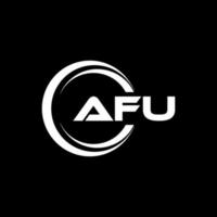 afu brev logotyp design i illustration. vektor logotyp, kalligrafi mönster för logotyp, affisch, inbjudan, etc.