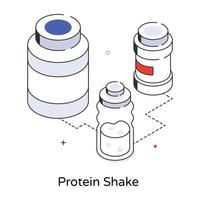 trendig protein skaka vektor