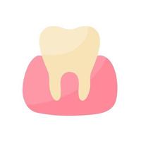 dental hälsa vård lösa de problem av tand förfall och svullen tandkött i de mun. vektor