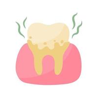 dental hälsa vård lösa de problem av tand förfall och svullen tandkött i de mun. vektor