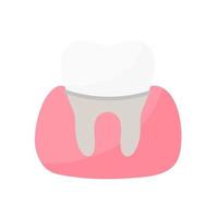 dental hälsa vård lösa de problem av tand förfall och svullen tandkött i de mun. vektor