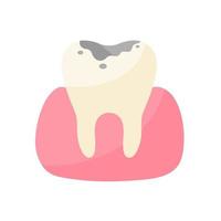 Dental Gesundheit Pflege lösen das Problem von Zahn zerfallen und geschwollen Zahnfleisch im das Mund. vektor