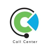 Anruf Center Logo Marke, Symbol, Design, Grafik, minimalistisch.logo vektor