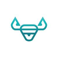 tjur logotyp med tjur djur- ikon djur- silhuett logotyp begrepp modern modern företags, abstrakt brev logotyp vektor
