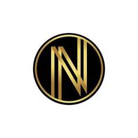 n Gold Marke, Symbol, Design, Grafik, minimalistisch.logo vektor