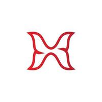 h Logo zum Spieler mit anders rot Farbe vektor