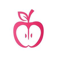 Hälfte Apfel einfach Logo modern Unternehmen, abstrakt Brief Logo vektor