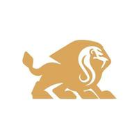 königlich König Löwe Silhouette Symbole elegant Gold Löwe Tier Logo Vektor modern Unternehmen, abstrakt Brief Logo