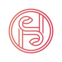 brev hs sh logotyp mall vektor modern företags, abstrakt brev logotyp