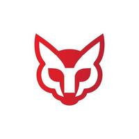 Fuchs Symbol, Logo zum Spieler, stark Symbol im rot Farbe vektor