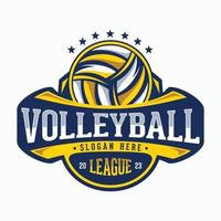 Volleyball Liga Vektor Maskottchen Logo Design modern Stil Emblem