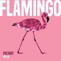 polygonal geometrisch Flamingo vektor