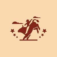 rodeo cowboy logotyp vektor