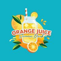 frisch Limonade trinken mit Strohhalme und Orange Scheiben vektor