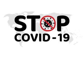 Stop Covid-19 verbreiten Konzept Design Hintergrund. Vektorillustration vektor