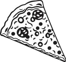 köstlich Pizza Scheibe Symbol isoliert auf Weiß Hintergrund vektor