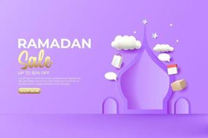 Ramadan Verkauf Anzeigen Banner Design vektor