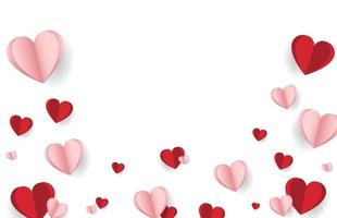glad alla hjärtans dag. med kreativ kärlekskomposition av hjärtan. vektor illustration