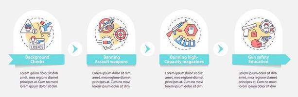 pistol kontroll vektor infographic mall