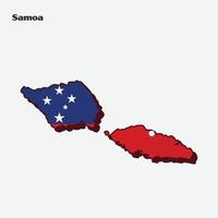 samoa nation flagga Karta infographic vektor