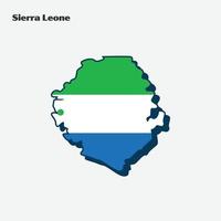 sierra leone nation flagga Karta infographic vektor