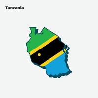 tanzania nation flagga Karta infographic vektor