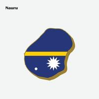 nauru nation flagga Karta infographic vektor