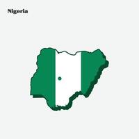 Nigeria Nation Flagge Karte Infografik vektor