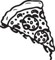 köstlich Pizza Scheibe Symbol isoliert auf Weiß Hintergrund vektor