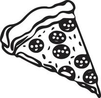 köstlich Pizza Scheibe Symbol isoliert auf Weiß Hintergrund vektor