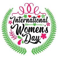internationell kvinnors dag skjorta vektor