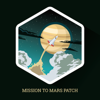 Mission till Mars Patch vektor