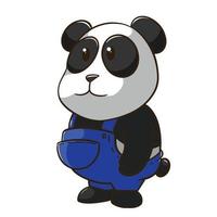 tecknad panda illustration vektor