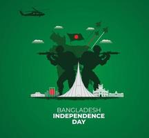 bangladesch unabhängigkeitstag. 26. März. vorlage für hintergrund, banner, karte, poster. Vektor-Illustration. vektor